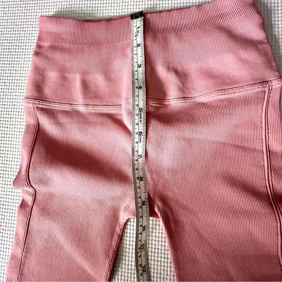 Spiritual Gangster Self Love Ribbed Laser Cut-Outs Leggings in Pink NWT - Picture 8 of 16